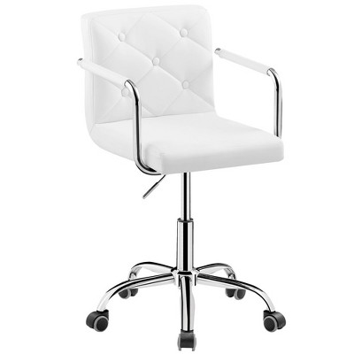 VECELO Rolling Work Chair for Home Office Desk Adjustable Height