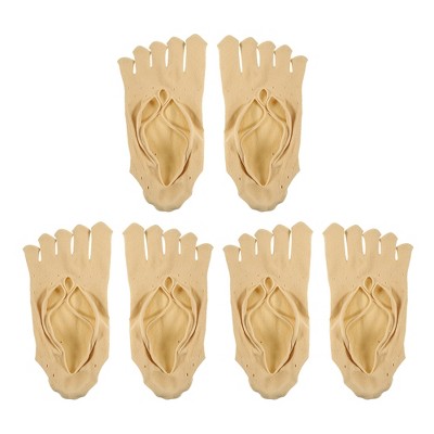 Unique Bargains Invisible Five Fingers Socks Breathable Soft Fashion No Show Socks for Women 3 Pairs