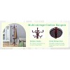 Racxily Dual-Tone Solid Wood Hanger (Walnut/Crabapple) – Modern Minimalist Coat Rack with Resin Tray, Ideal for Bedroom/Living Room - 2 of 4
