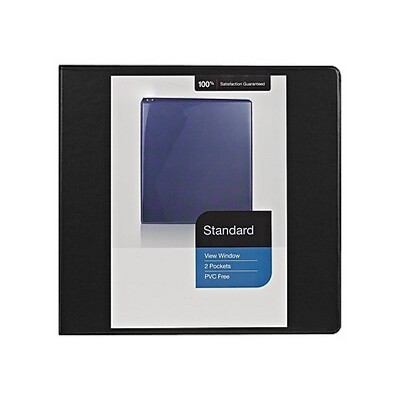 MyOfficeInnovations Standard 4" 3-Ring View Binder Black (26357-CC) 976181