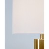 Signature Design by Ashley (Set of 2) Samney Table Lamps Gold/White: Contemporary Drum Shade, Metal Body, 3-Way Switch - 4 of 4