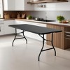 Dyonery foldable table, black matte design, anti-slip and wear-resistant bottom of the stand, waterproof tabletop. used both indoors and outdoors - 2 of 4