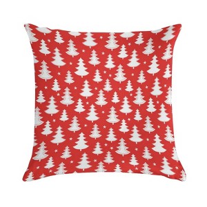 Xmas Winter Red White Pillow Covers 18x18 Decorative Throw Pillows Soft Square Cushion Covers for Couch Sofa Bedroom - 1 of 1