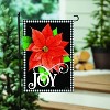 Evergreen Joy Poinsettia Burlap Garden Flag 12 x 18 Inches Indoor Outdoor Decor - 3 of 4