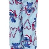 Disney Stitch Christmas Pajamas Kid's Candy Cane 2 Piece PJ Lounge Set (6) Blue - 4 of 4