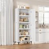 63 Inch Tall Storage Cabinet, Kitchen Pantry Cabinet 5 Tier Bathroom Cabinet with 2 Doors Adjustable Shelves for Kitchen, Dining Room, Bathroom - 3 of 4