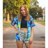 HAPPY BAY Button Down Shirt Coverup Tropical Blouse Shirt Short Sleeve Hawaiian Tops Vacation Button Up Beach Party Summer Shirts - 3 of 4
