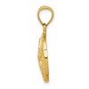 Black Bow Jewelry 14k Yellow Gold 15mm Diamond Cut and Textured Sand Dollar Pendant - 2 of 4