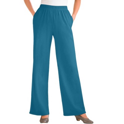 Woman Within Plus Size 7-Day Knit Wide-Leg Pant