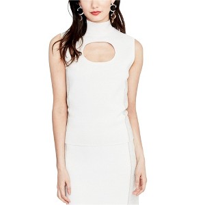 Rachel Roy Womens Cutout Sleeveless Blouse Top, White, Medium - 1 of 1