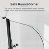 Matte Black Pivot Tub Door for Bathroom, featuring Frameless Bi-Fold Shower Doors made of SGCC Tempered Glass, ideal for Bathtub enclosures. - 3 of 4