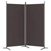 vidaXL Brown Fabric Foldable 2-Panel Room Divider - Perfect for Bedroom, Living Room, Office and Studio Spaces - 4 of 4