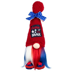 Northlight Home of the Brave Patriotic Gnome - 13" - Red and Blue - 1 of 4
