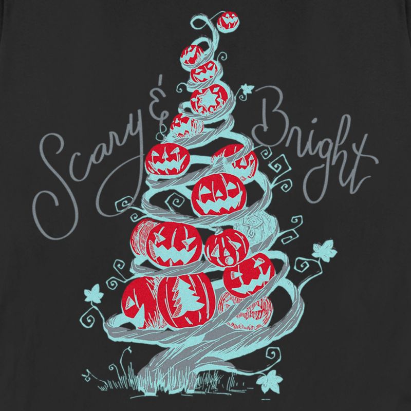 Women's The Nightmare Before Christmas Scary & Bright Tree T-Shirt, 2 of 5