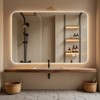 SEVOBAL Bathroom Vanity Mirrors Rectangular Backlit Mirror with Anti-Fog and Adjustable Lighting for Bathroom, Clear, 40"*30"*1.1" - 3 of 4