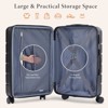 FURNIinspire Luggage Expandable Hardside Suitcase Carry On Luggage Checked Luggage, 24 Inch Rolling Luggage With TSA Lock, Black, 10.5"*15.5"*25" - 4 of 4
