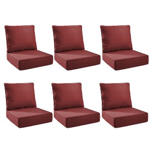 Gymojoy 24x24x6" Outdoor Cushion Patio Chair Furniture Cushion 28D High Density Sponge Cushion with Removable Cover Cushion Replacement - 1 of 4