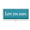 Slickblue Love You More Wooden Sign – Rustic Couple’s Wall Decor for Home, Wedding or Anniversary – 7x18, Color Options - 3 of 3