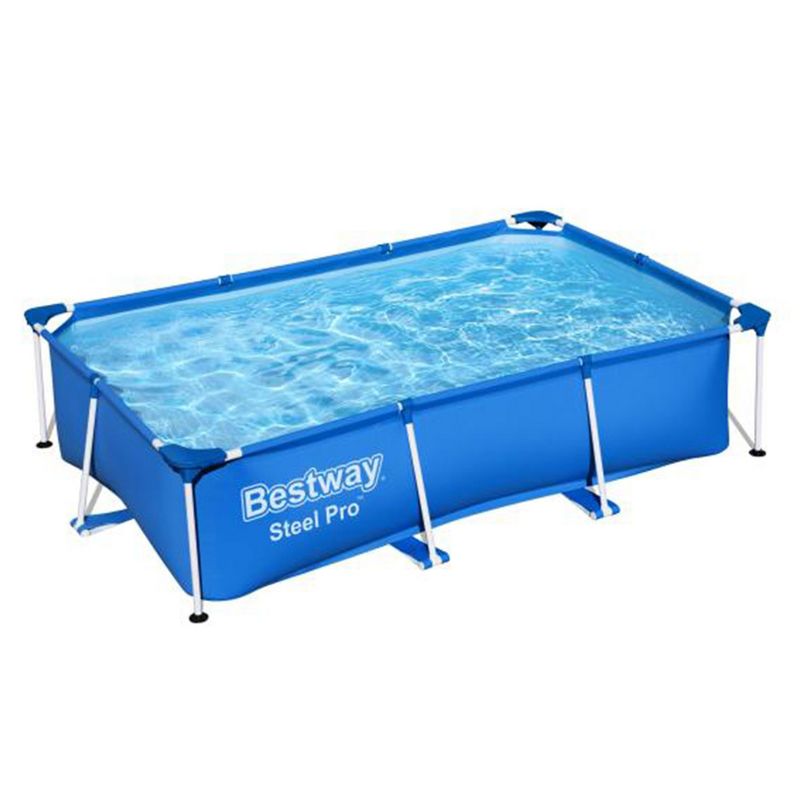 Bestway 8.5t x 5.5ft x 24in Rectangular Above Ground Pool Frame with Filter Pump, 2 of 7