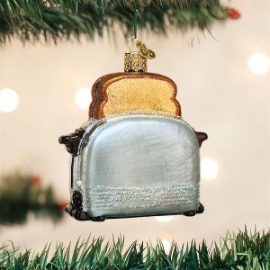 Old World Christmas Glass Blown Ornament for Christmas Tree, Retro Toaster - 1 of 3
