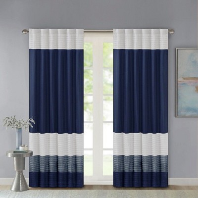 Kumasinova 84" Transitional Flat Fold Curtains Panel,Kitchen Curtains with Lining,Window Curtains for Living Room & Bedroom