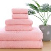 PiccoCasa Super Absorbent and Soft Luxury 100% Cotton Bath Towel Set 6 Pcs - 3 of 4