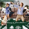 Washable Christmas Tree Rug Non Slip Low Pile Rug Soft Xmas Decorative Floor Cover Foldable Indoor Carpet for Living Room Bedroom,Green/2'x3' - 4 of 4