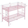 NicBex Modern Bunk Bed,Metal Bunk Bed Frame with Ladder and High Guardrail for Kids Teens Adults,Large Under Bed Storage - 3 of 4
