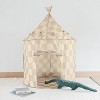 3 Sprouts Kids Recycled Fabric Play Tent - Checkerboard Beige - 3 of 4