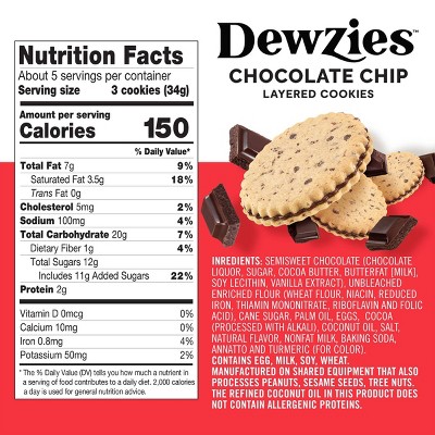 Dewey's Bakery Chocolate Chip Dewzies Cookies - 5.8oz