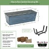 Achla Designs 24" Medium Rectangular Galvanized Steel Indoor Outdoor Garden Planter with Brackets Dark Blue - 4 of 4