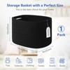 Aoibox Cotton Rope Storage Basket 15x10x9 Inches Woven Rectangle Bin for Shelves Clothes Toys Towels Books Laundry Black - 3 of 4