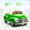 12V Kids Ride On Car, Licensed Chevrolet 3100 Pickup Battery Powered Electric Vehicle - 2 of 4