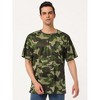 Lars Amadeus Men's Round Neck Animal Pattern Short Sleeves T Shirt - 3 of 4