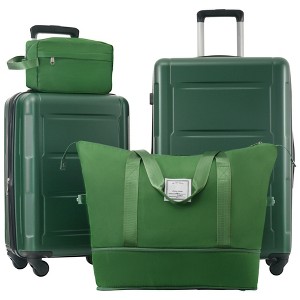 2 Piece Luggage Set with Bags Expanable Spinner Wheels ABS Lightweight Suitcase with TSA Lock 20inch+24inch - 1 of 4