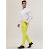 Lars Amadeus Men's Slim Fit Flat Front Solid Color Skinny Business Dress Pants - 4 of 4