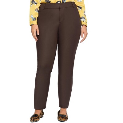ELOQUII Women's Plus Size Kady Fit Double-Weave Pant