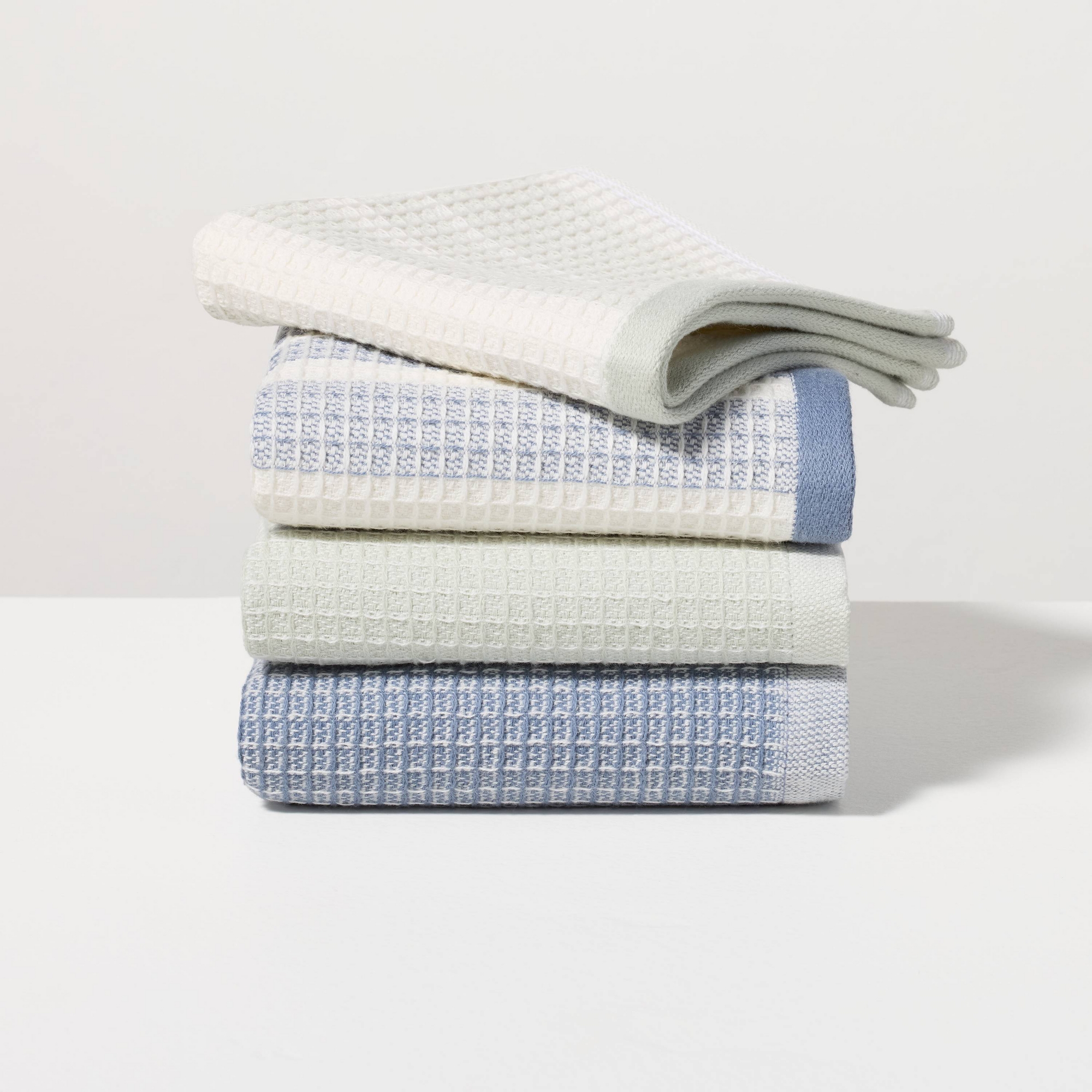 Set of 4 Waffle Dishcloths Blue/Green - Hearth & Hand™ with Magnolia