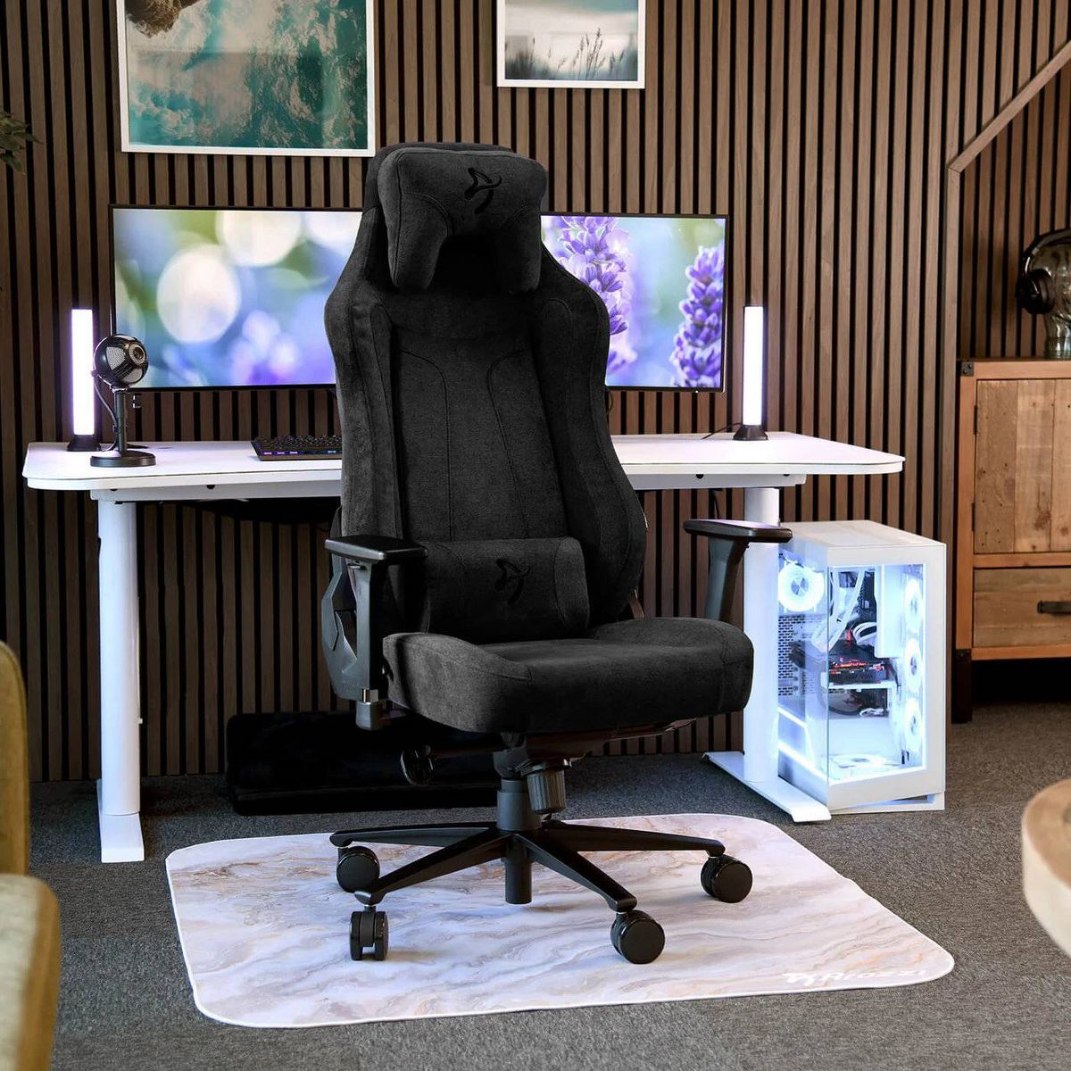 Arozzi Vernazza Soft Fabric Durable Upholstery Ergonomic Office and Gaming Chair with 3D Armrests Soft Neck and Lumbar Support Pillows - thumbnail 7