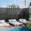 Lirago 72 in Galvanized Metal Outdoor Privacy Screens Garden Outdoor Fence - 4 of 4