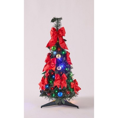 BrylaneHome 6 Ft Fully Decorated Pre-Lit Pop-Up Christmas Tree