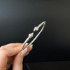 Better Jewelry, Elegant Ridged Arrow Taj Mahal .925 Sterling Silver West Indian Bangle, 1 piece - 2 of 4