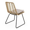 Sapphtopaz Patio Dining Chairs Set of 2 Rattan Patio Chairs with 2 Cushions for Patio, Outside, Living Room - 2 of 4