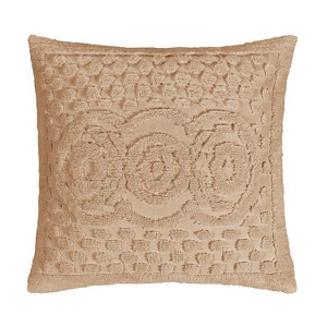 Heirloom 100% Cotton Ultra-Soft Chenille Tufted Lightweight Medallion Design Pillow Sham, All-Season, Machine Washable - 1 of 3