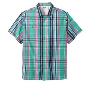 KingSize Short-Sleeve Plaid Sport Shirt - 1 of 4