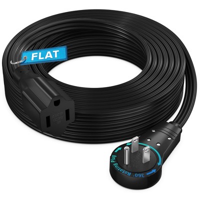 Maximm 360° Rotating Flat Plug Extension Cord Flat Cord with Slim Space-Saving Plug Design, 16 AWG