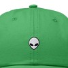 Dalix Lil Alien Embroidered Cotton Cap Outdoor Space Nature Dad Hat Mens - 2 of 4