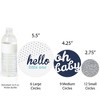 Big Dot of Happiness Hello Little One - Blue and Silver - Baby Shower Giant Circle Confetti - Boy Baby Shower Decorations - Large Confetti 27 Count - 3 of 4