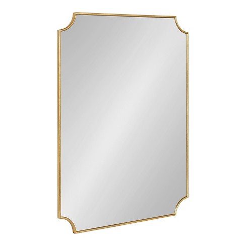 Kate And Laurel Healey Scalloped Mdf Scallop Mirror, 22x30, Gold  
