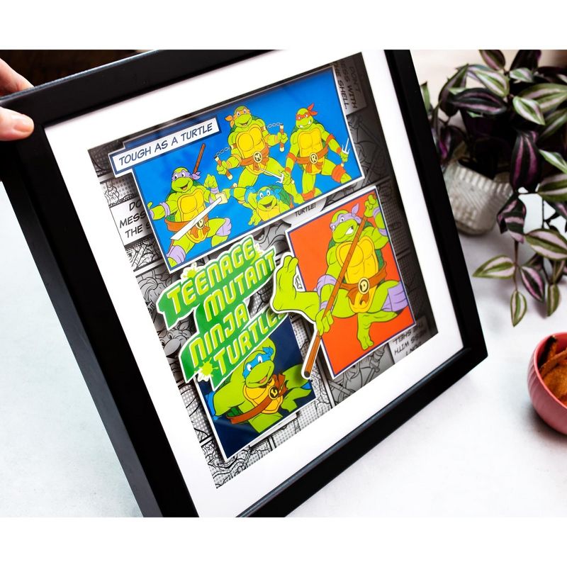 Silver Buffalo Teenage Mutant Ninja Turtles Wood Frame 3D Shadow Box Wall Art | 14 x 14 Inches, 4 of 9